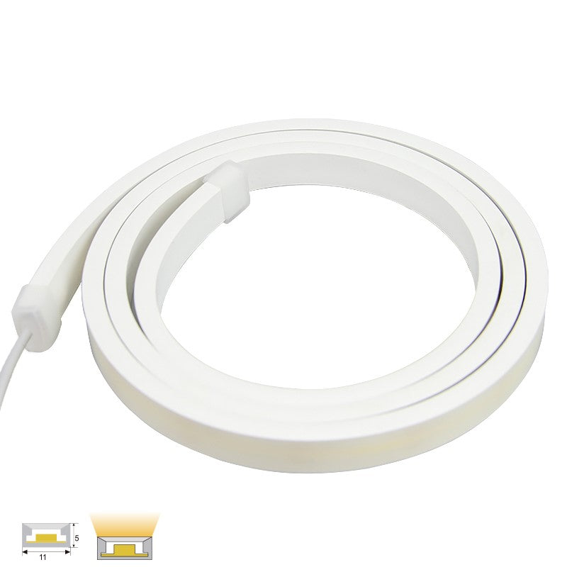 11x5mm vienkrāsu COB LED neon lenta DC24V 50W 4000K 5m